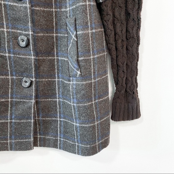 Anthropologie Idra Window Pain Wool Coat - Picture 3 of 8